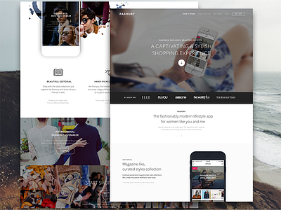 Website new design app design fashion fashory ui web website