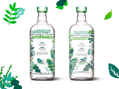 Fictional limited edition for Absolut cut paper design handmade illustrator packaging photoshop