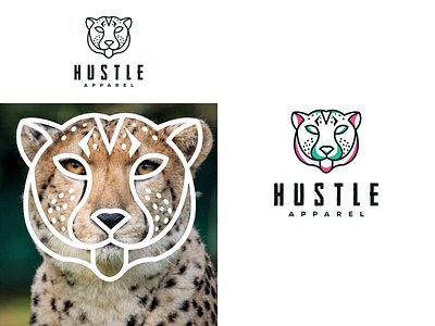 hustle 1 artwork brand identity busines card ceetah coreldraw crfeative forsale graphich design grid lineartlogo logo minimal monoline sketch