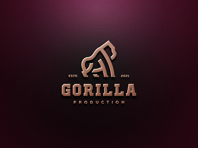 GORILLA ape artwork brand identity busines card coreldraw crfeative gorilla gorillalogo gridlogo lineart logo monolinegorilla