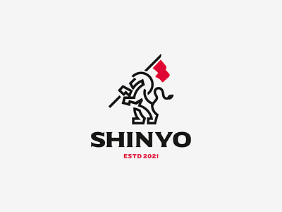 SHINYO artwork brand identity busines card coreldraw crfeative design illustration lineartlion lion lionlogo logo luxurylionlogo monolinelion simplelion sketch ui