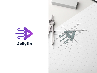 Jelyfin brand identity busines card coreldraw graphich design illustration jellyfish logo play