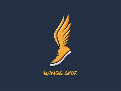 Wings Shoe artwork brand identity crfeative logo wingsshoe