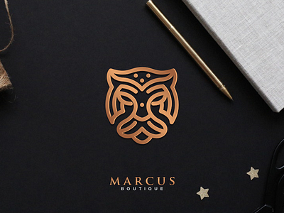 Marcus boutique brand identity busines card coreldraw crfeative illustration logo