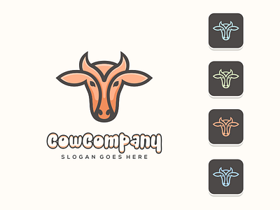 Cow Logo Concept artwork brand identity busines card company coreldraw cow crfeative graphich design illustration logo photoshop