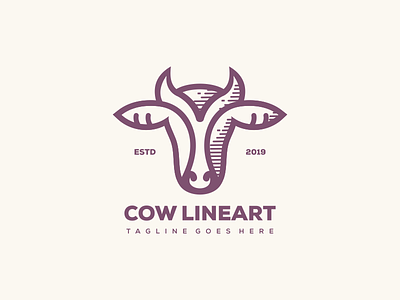 Cow Line Art artwork brand identity branding busines card company coreldraw cow cowlineart crfeative dubay europe grid kuwait logo sketch vector