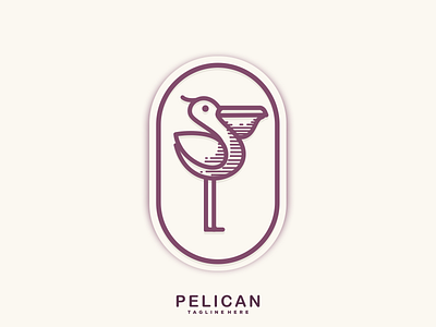 Pelican Line Art artwork brand identity busines card company coreldraw crfeative forsale graphich design grid illustration logo pelican pelicanlineart sketch