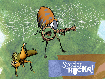Spider Rocks! Book Characters art direction book graphic design illustration music sketch