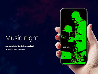 Music App beauty branding concert design digital icon illustration iphone live mobile music music might musical app night responsive shot typography ui ux vector