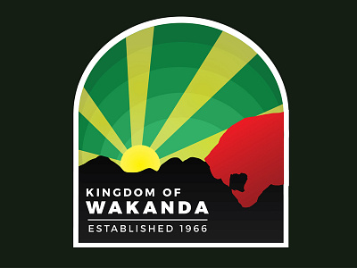Kingdom of Wakanda Park Badge badge black camp graphic graphics logo marvel national panther park patch wakanda