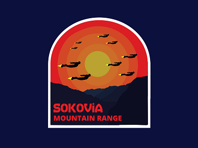 Sokovia Mountain Range Park Badge avengers badge camp graphic graphics logo marvel national park patch sokovia ultron