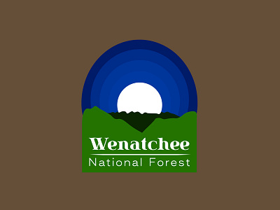 30 Day Logo Challenge: Day 25 'Wenatchee National Forest' brand branding day graphic logo park thirty thirty day thirty days thirty logo typography wenatchee national forest