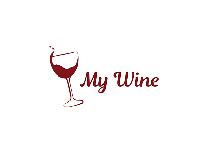 30 Day Logo Challenge: Day 26 'My Wine' brand branding day graphic logo my wine thirty thirty day thirty days thirty logo typography wine