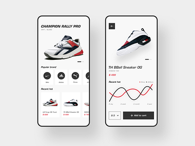 Ahead Of Fashionable shoes trading platform app design dribbble mobile red and black shoes ui ux