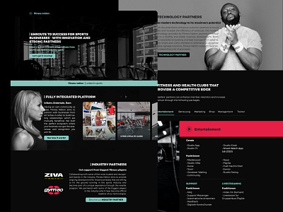 «ZIVA Fitness Nation». Landing page clubs community entertainment fitness gym health innovation marketing platform shop sport strong support trainer ui user experience user interface ux website ziva