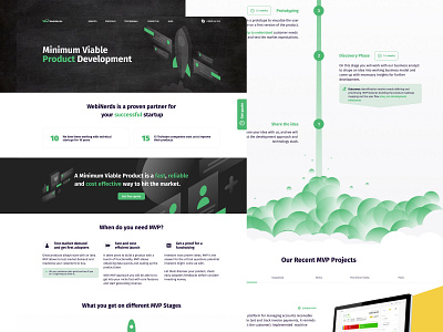 «MVP Webinerds». Landing page black green illustration inspiration landing page market minimum viable product mvp product stages startup techstars ui uidesign user experience user interface ux uxdesign website ycombinator
