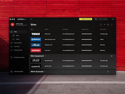 «LastPass». Mac App Redesign