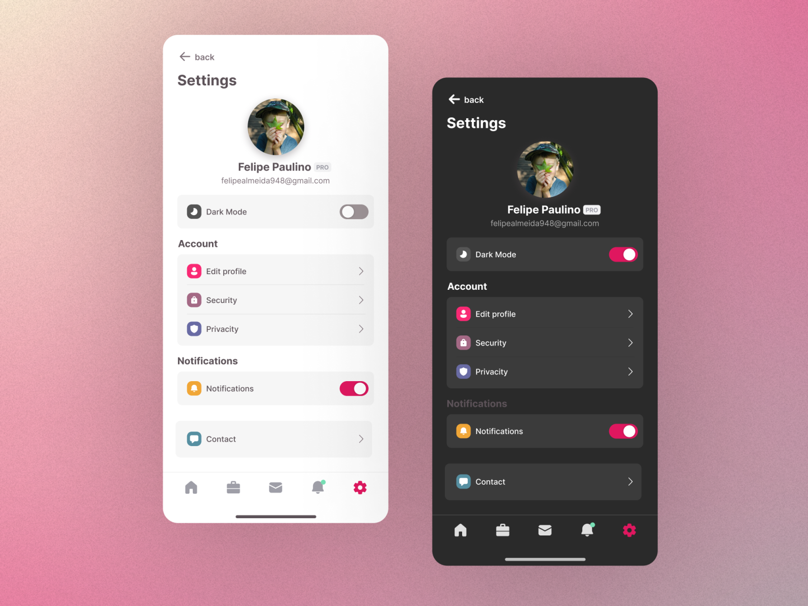 Settings App Concept by Lipe Design on Dribbble