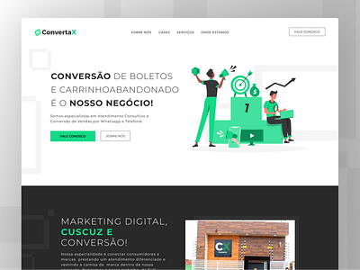 Call center business - Landing page UI