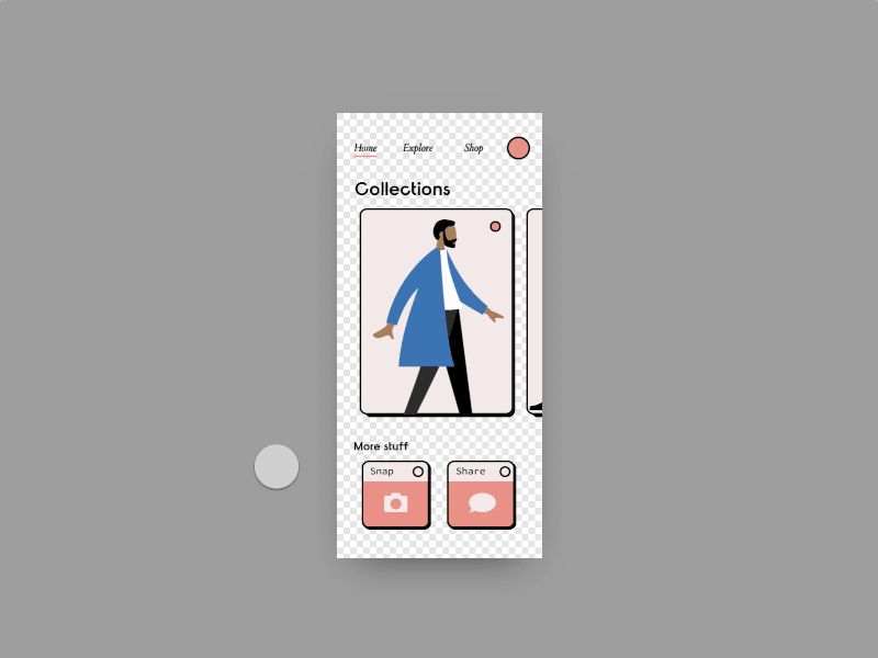 My First Studio Animation animation app design illustration invision studio minimal pink studio ui ux web