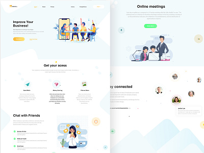 Improve your business clean illustration landing page minimalist ui ui ux uidesign userinterfacedesign ux web design