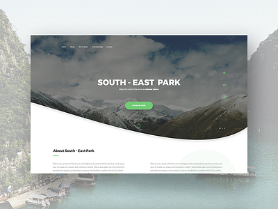 South - East Park green nature park ui ui ux userinterfacedesign ux web design webpage