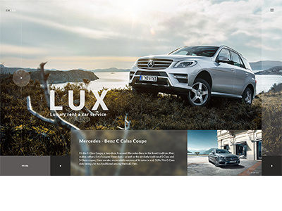 Lux rent a car ui ui ux userinterfacedesign ux web design webpage