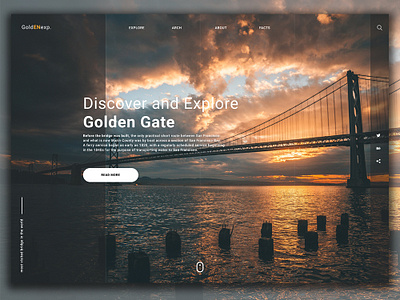 GoldenGate clean dark design landing page minimalist ui ui ux uidesign userinterfacedesign ux web design webdesign webpage