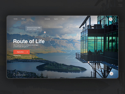 Route of Life clean landing page minimalist route travel ui uidesign userinterfacedesign ux web design webdesign webpage