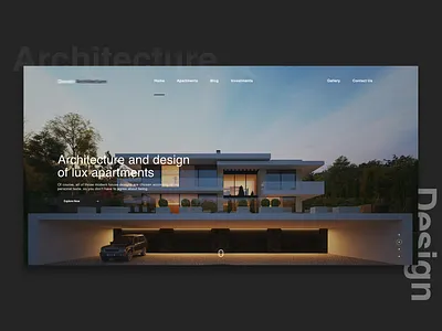 Architecture&Design apartments architecture black clean dark house luxery minimalist ui uidesign userinterfacedesign ux web design webdesign webpage