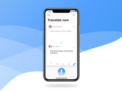 Translate Now app design ios iphone translator ui ux