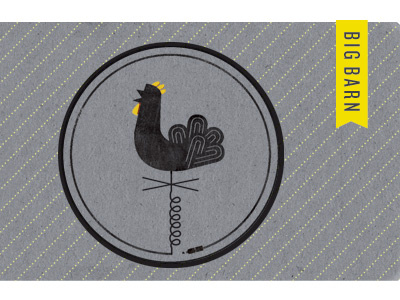 Big Barn Business Card audio barn big barn business card circle identity logo rooster sound