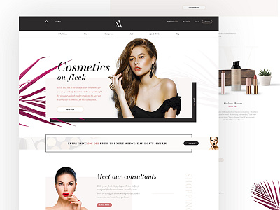MAV Cosmetics - Landing Page brand classy cosmetics ecommerce elegant homepage landing minimal shop store web
