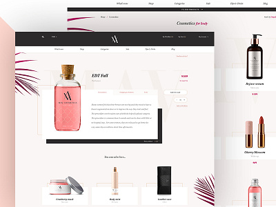 MAV Cosmetics - Product Details & Listing brand classy cosmetics ecommerce elegant landing minimal product shop store web