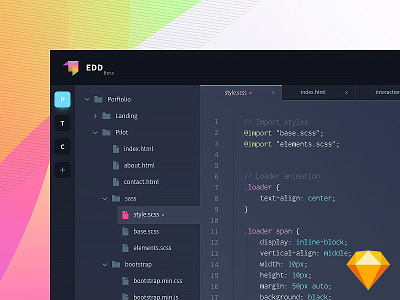 Edd Code Editor Sketch By Alan Podemski On Dribbble