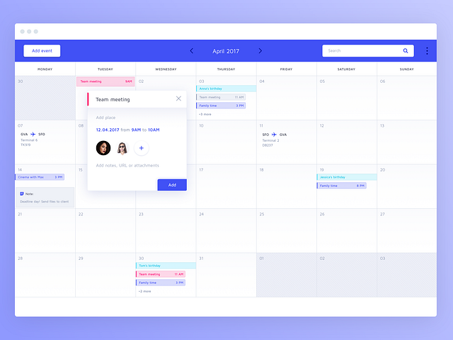 Calendar (.sketch) by Alan Podemski on Dribbble