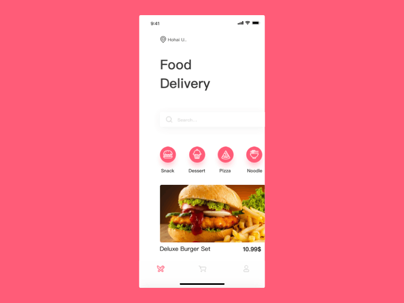 Food Delivery Animation animation delivery design food take away ui