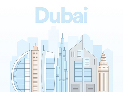 Dubai app city dubai illustration mobile skyscraper splash