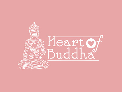 Heart of Buddha Logo branding logo logo design