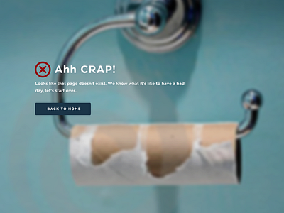 Ahh CRAP! 404 error funny web