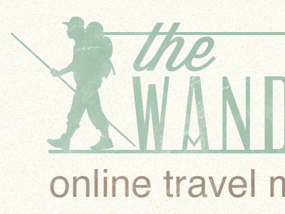 The Wanderer email logo mark template travel type