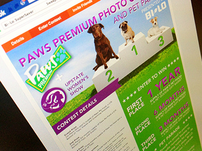 Paws Photo Contest bi lo contest corporate dogs facebook