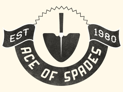 Ace Of Spades branding illustration landscaping logo mark shovel spade vector