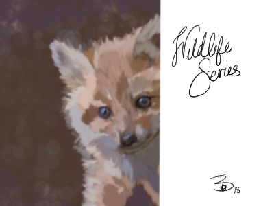 Fox digital painting fox wildlife