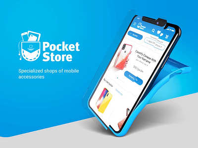 PocketStore 3d animation branding design ecommerce interaction logo mobile store ui ux web