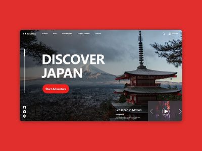 Japan Travel Landing Page dailyui ui web design