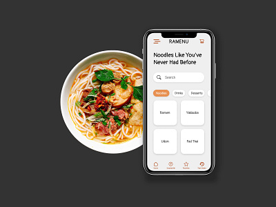 Ramenu Noodle App 1 app dailyui mobile app ui web design
