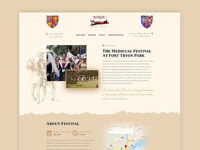 Medieval Festival website classes classics design festival landingpage layout design medieval old style page design website websites wordpress