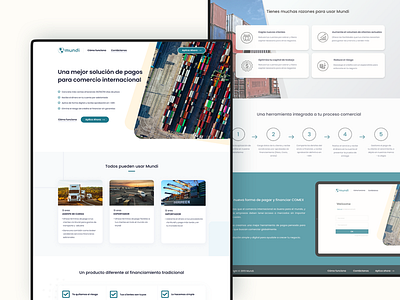 Mundi - A better payment solution for international trade commerce website design figma landing page payement sketch ui uiux ux webdesign website wordpress
