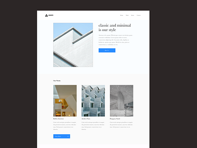 Modern Minimal Architecture Website design minimaldesign typography ui uidesign web